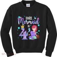 4th Birthday This Mermaid Is 4 Years Old Mermaid Kids Sweatshirt thumb 0