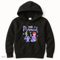 4th Birthday This Mermaid Is 4 Years Old Mermaid Kids Hoodie thumb 0