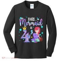 4th Birthday This Mermaid Is 4 Years Old Mermaid Kids Long Sleeve Shirt thumb 0