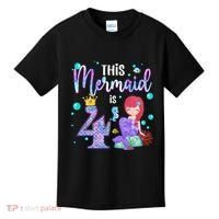 4th Birthday This Mermaid Is 4 Years Old Mermaid Kids T-Shirt thumb 0