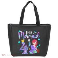 4th Birthday This Mermaid Is 4 Years Old Mermaid Tote Bag thumb 0
