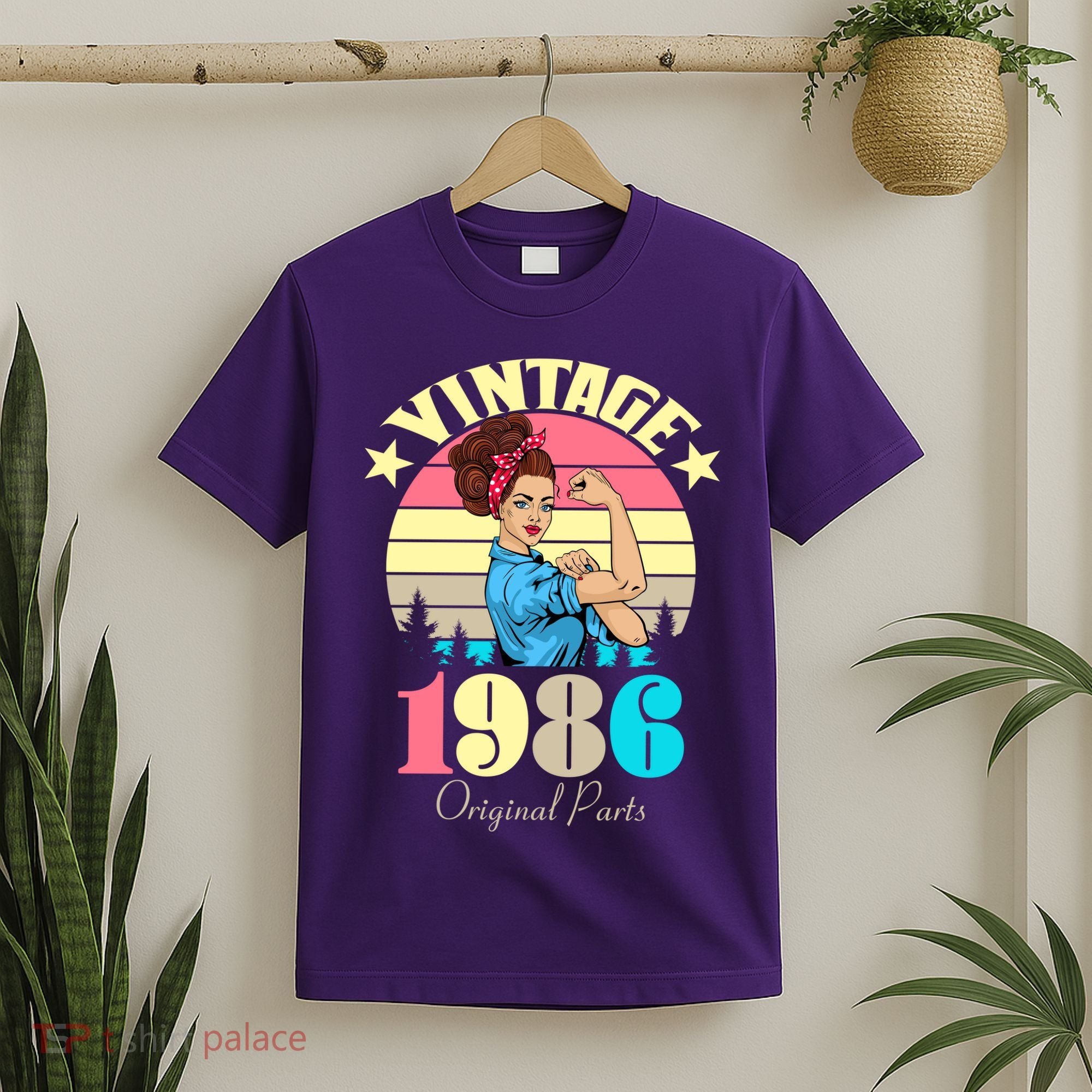 40th Birthday Vintage Rosie The Riveter 1986 Original Part  T-Shirt