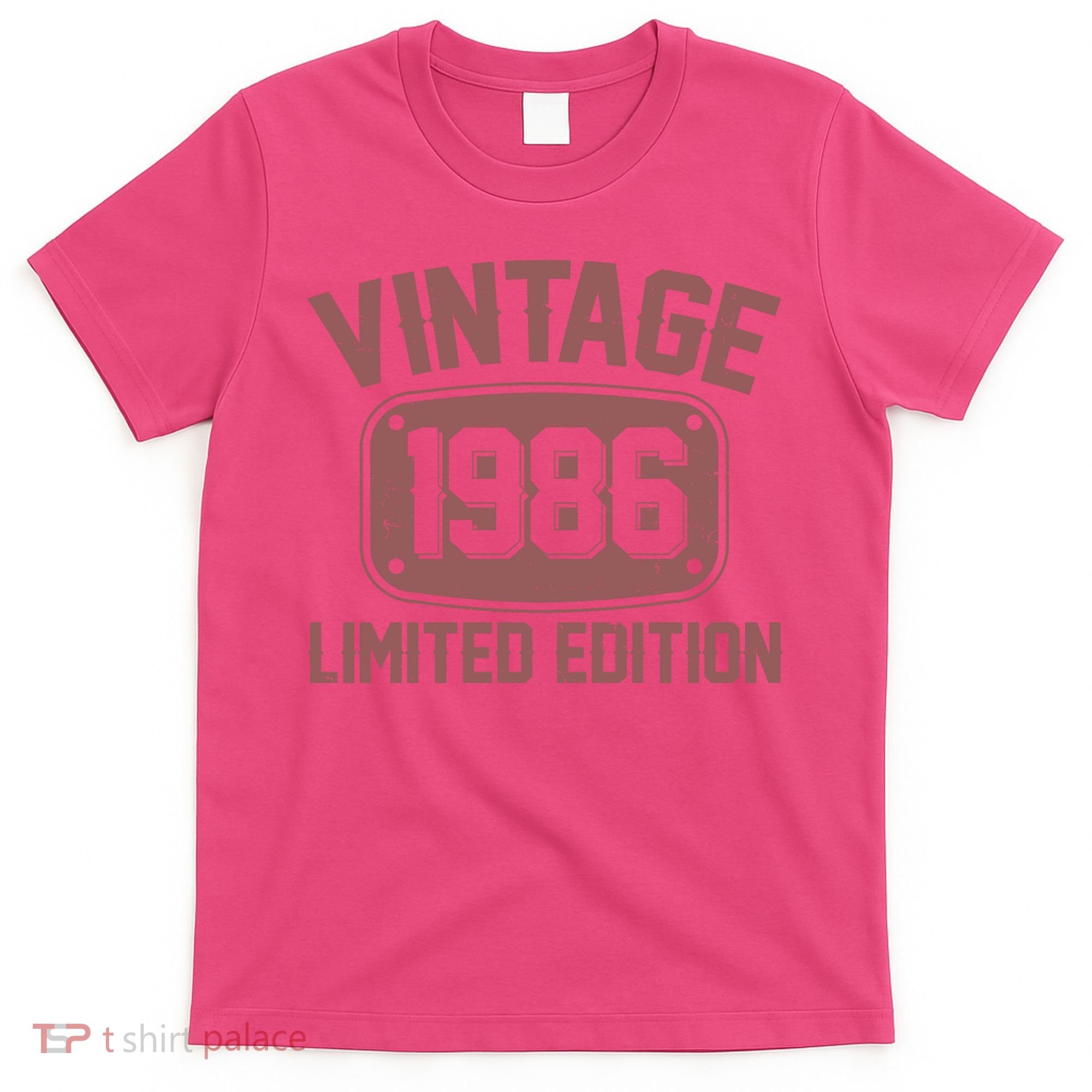 40th Birthday Vintage 1986 Limited Edition Birthday Metal Plate  T-Shirt