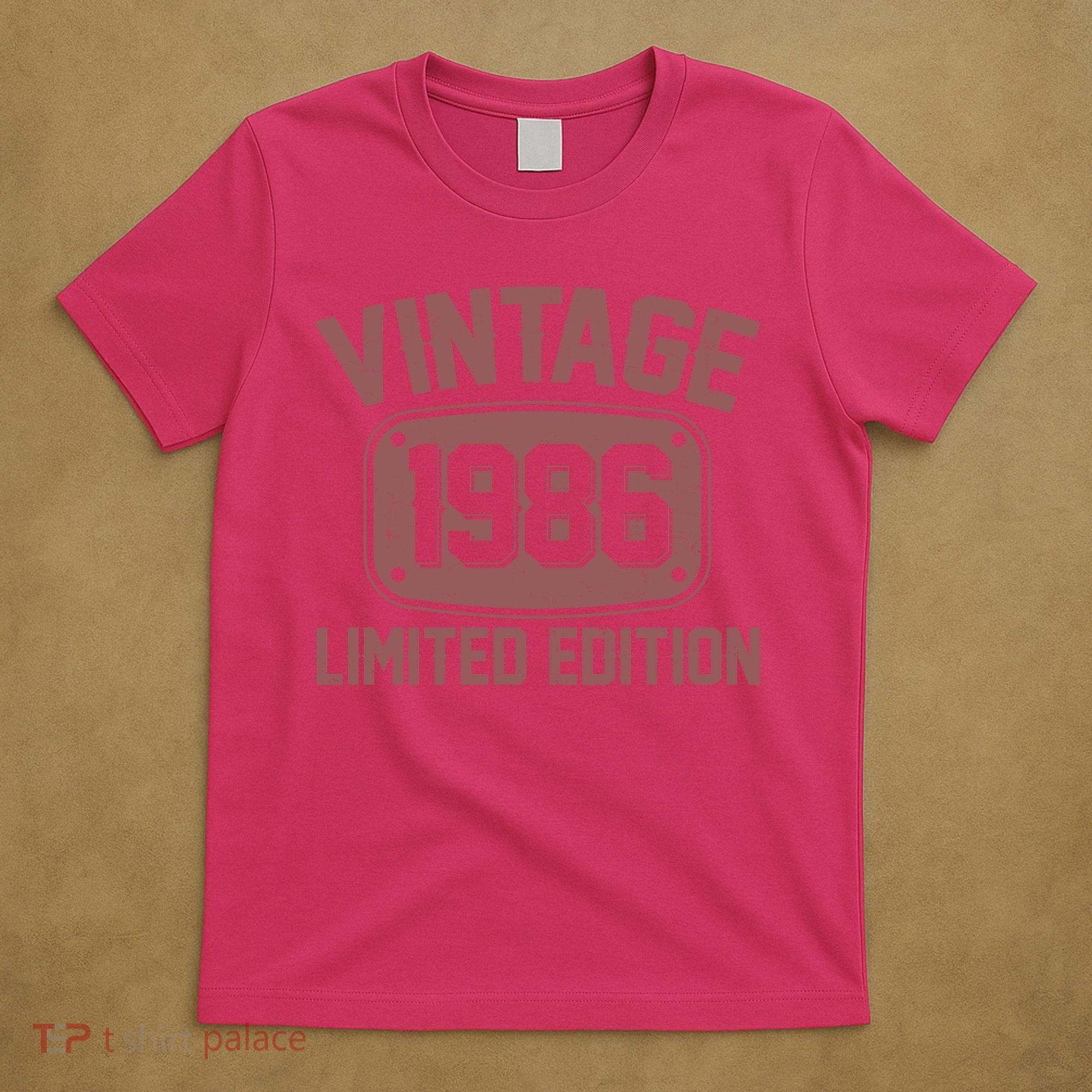 40th Birthday Vintage 1986 Limited Edition Birthday Metal Plate  T-Shirt
