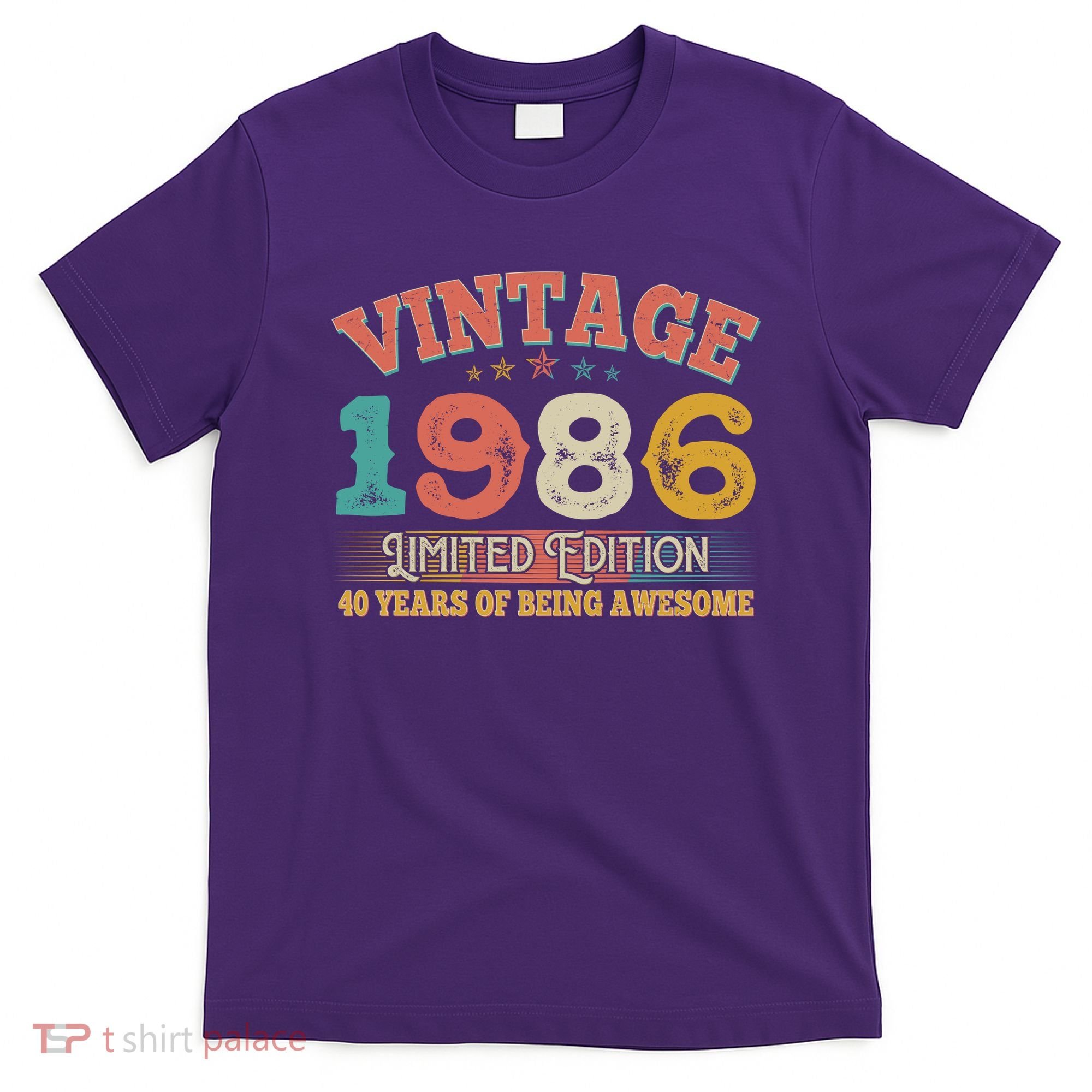 40th Birthday Vintage 1986 Limited Edition 40 Years Of Being Awesome T-Shirt