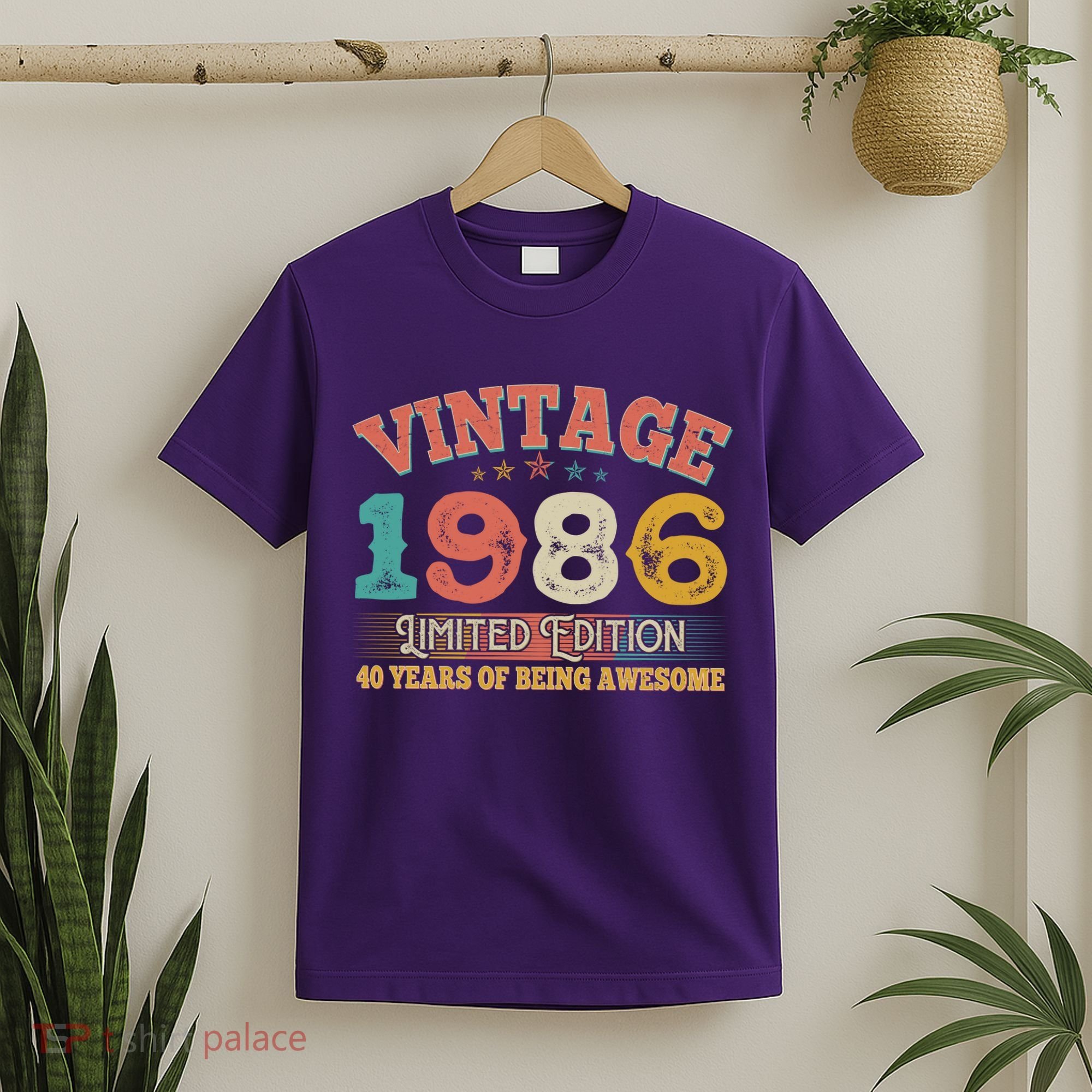 40th Birthday Vintage 1986 Limited Edition 40 Years Of Being Awesome T-Shirt
