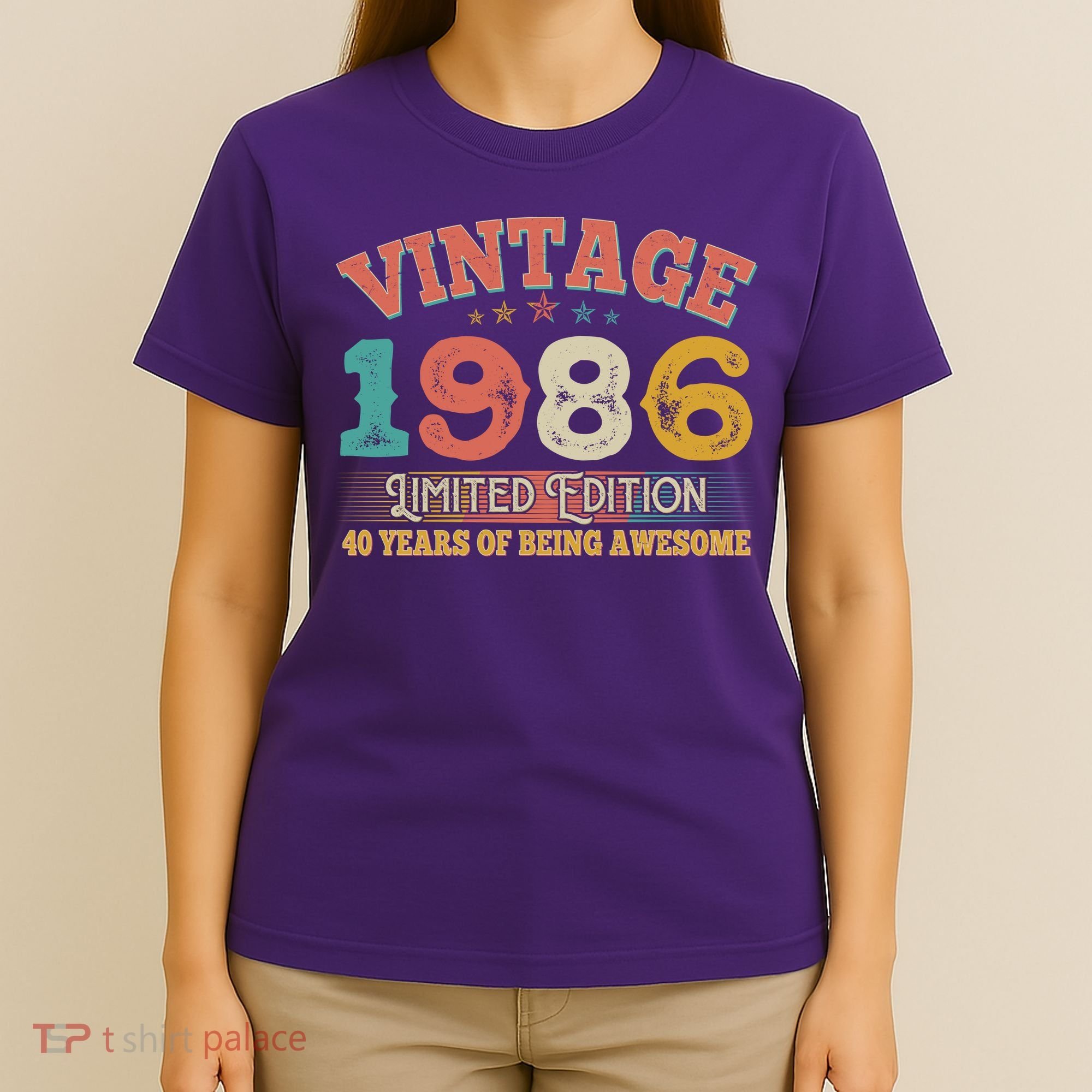 40th Birthday Vintage 1986 Limited Edition 40 Years Of Being Awesome T-Shirt