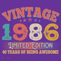 40th Birthday Vintage 1986 Limited Edition 40 Years Of Being Awesome T-Shirt thumb 7