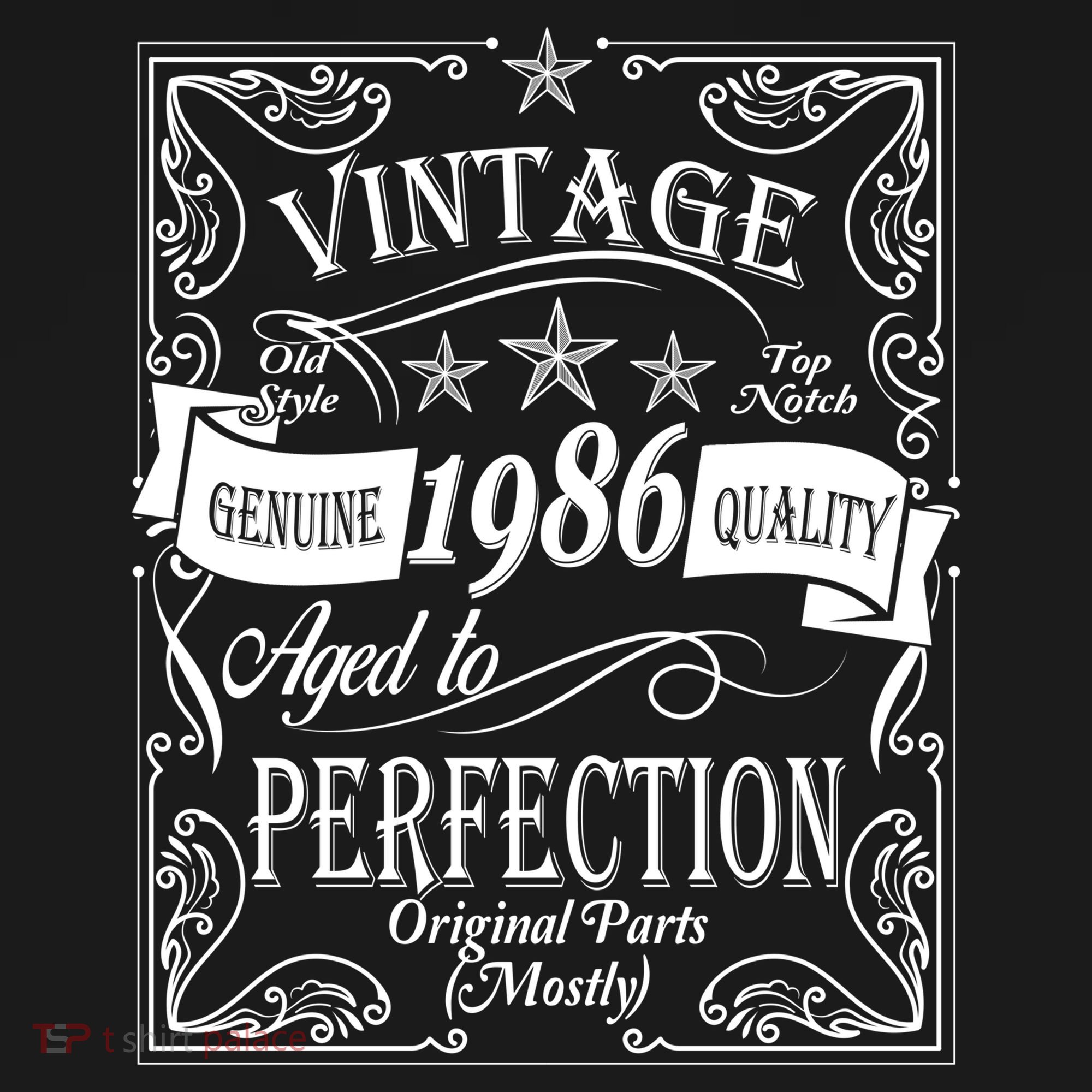 40th Birthday Vintage 1986 Genuine Quality Age To Perfection Original Parts Mostly Bucket Hat