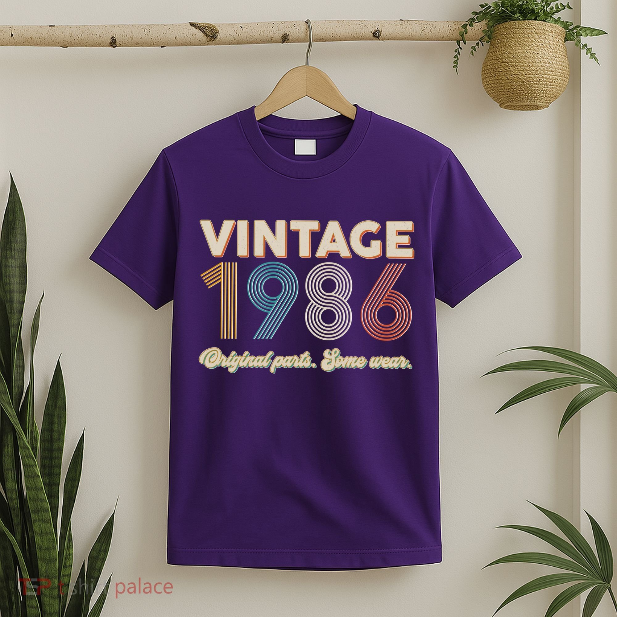 40th Birthday Vintage 1986 Original Parts Some Wear  T-Shirt