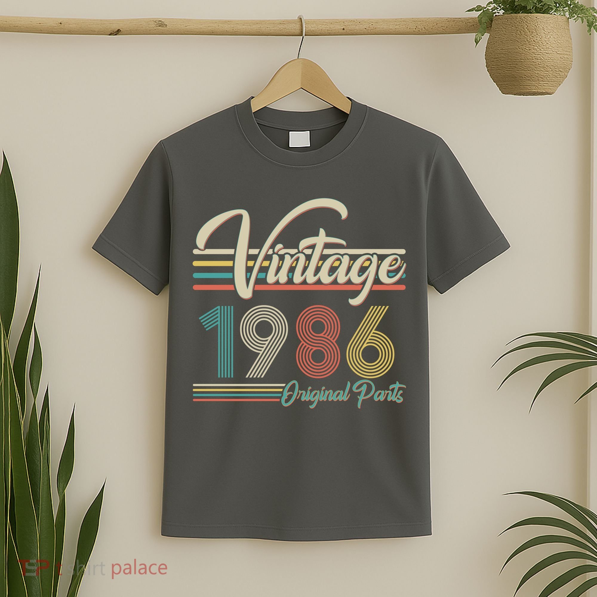 40th Birthday Vintage 1986 Original Parts Birthday T-Shirt