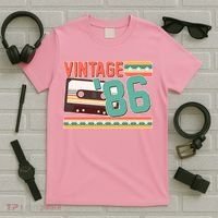 40th Birthday Vintage 1986 Cassette Tape  T-Shirt thumb 5