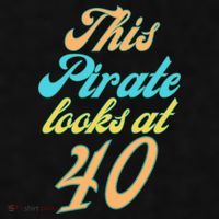 40th Birthday, Yes I am a Pirate Ladies PosiCharge Tri-Blend Wicking Tank thumb 2
