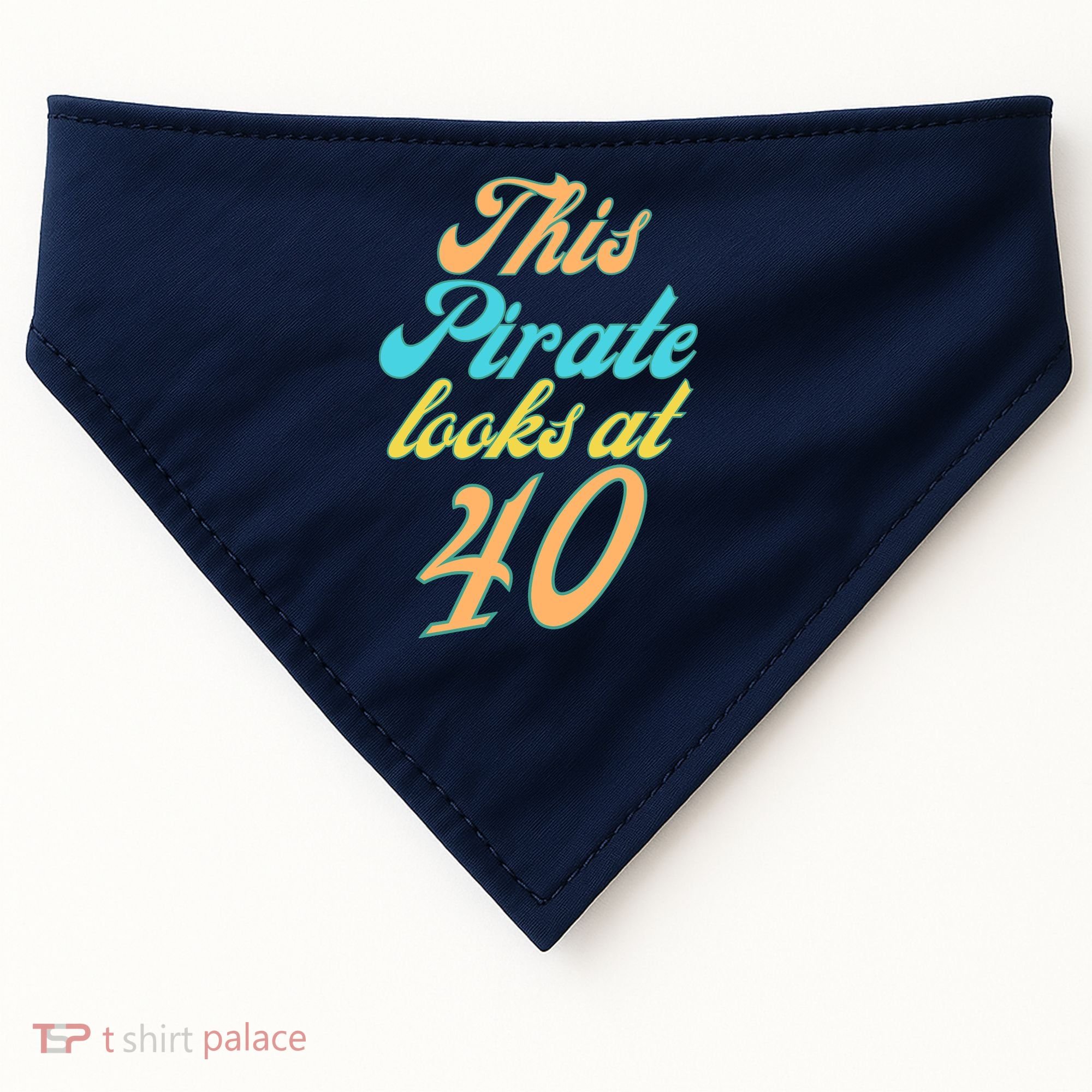 40th Birthday, Yes I am a Pirate USA-Made Doggie Bandana