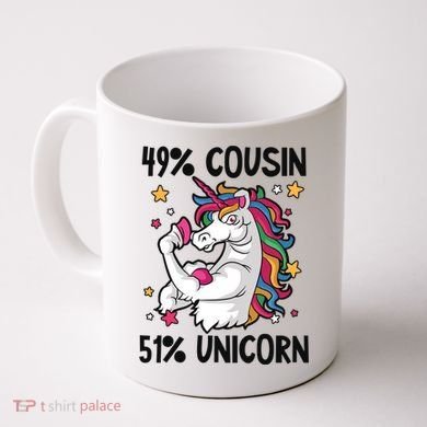 49% Cousin 51% Unicorn Design Cousin Crew Gift Coffee Mug