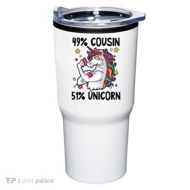 49% Cousin 51% Unicorn Design Cousin Crew Gift Tumbler