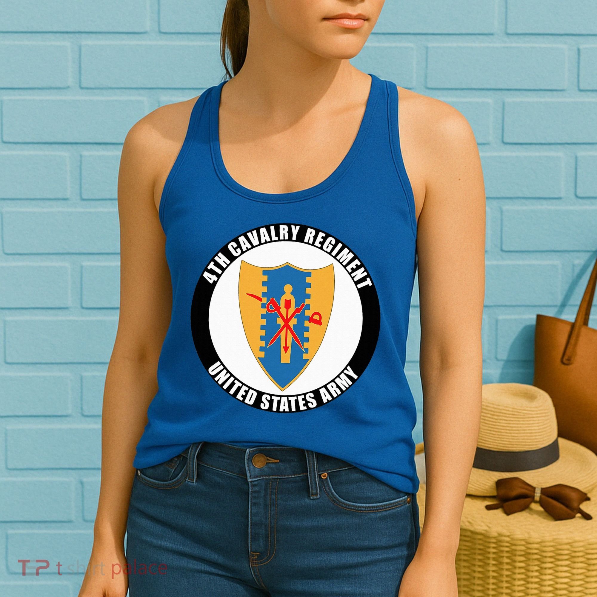 4th Cavalry Regiment United States Army Veteran Military Women's Tank Top