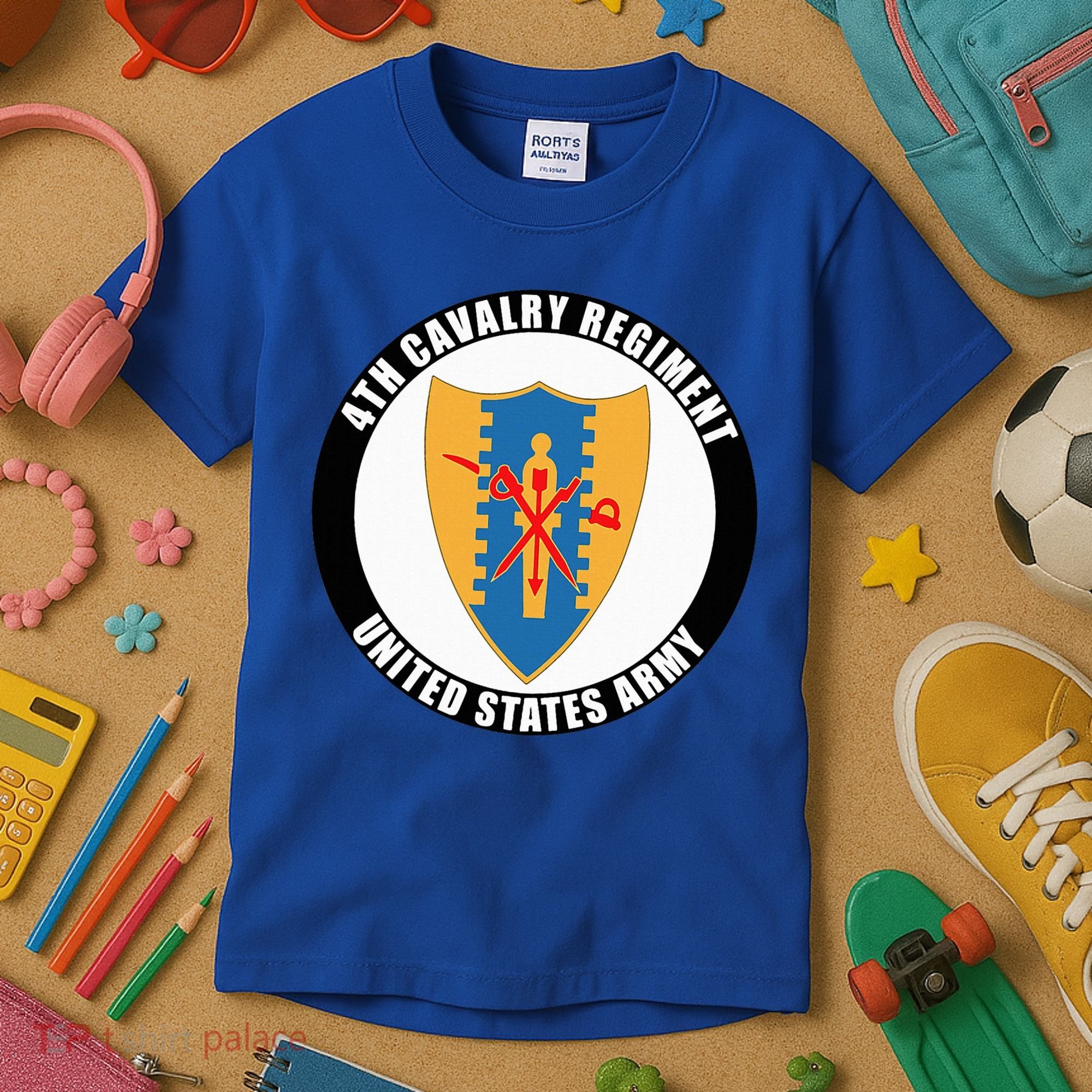 4th Cavalry Regiment United States Army Veteran Military Kids T-Shirt