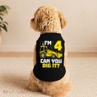 4 Can You Dig It Construction Truck 4th Birthday Boy Gift Doggie Tank thumb 2