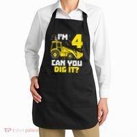 4 Can You Dig It Construction Truck 4th Birthday Boy Gift Apron thumb 2