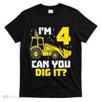 4 Can You Dig It Construction Truck 4th Birthday Boy Gift T-Shirt thumb 0