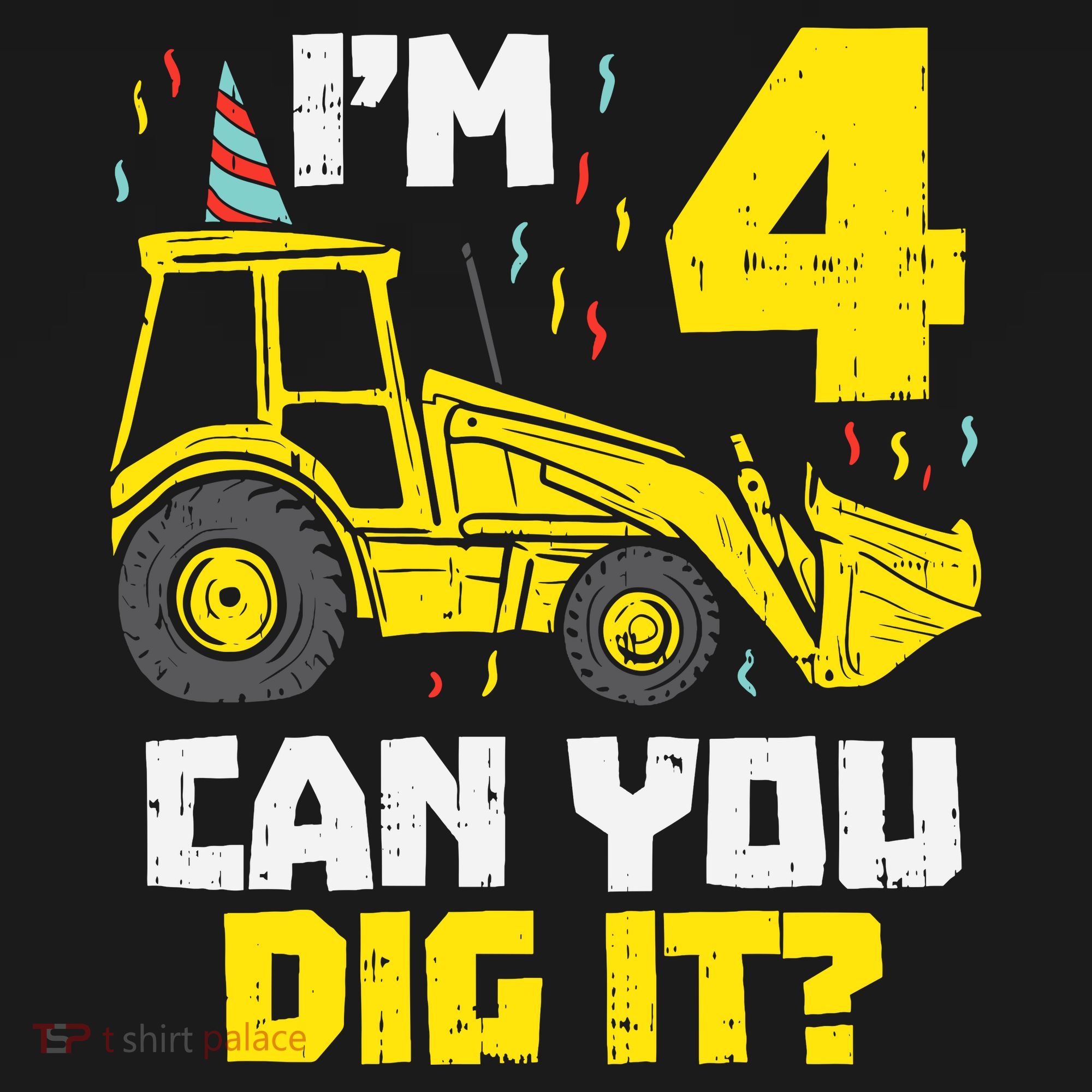 4 Can You Dig It Construction Truck 4th Birthday Boy Gift Women's Hoodie