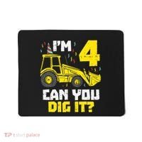 4 Can You Dig It Construction Truck 4th Birthday Boy Gift Mousepad thumb 0