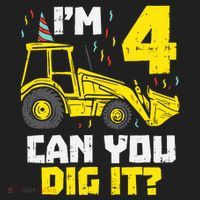 4 Can You Dig It Construction Truck 4th Birthday Boy Gift Hat thumb 2