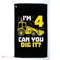 4 Can You Dig It Construction Truck 4th Birthday Boy Gift Golf Towel thumb 0