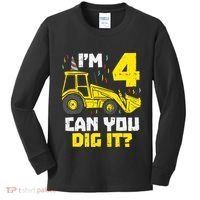 4 Can You Dig It Construction Truck 4th Birthday Boy Gift Kids Long Sleeve Shirt thumb 0