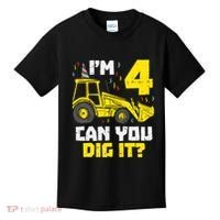 4 Can You Dig It Construction Truck 4th Birthday Boy Gift Kids T-Shirt thumb 0