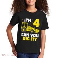 4 Can You Dig It Construction Truck 4th Birthday Boy Gift Kids T-Shirt thumb 2