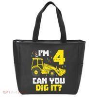 4 Can You Dig It Construction Truck 4th Birthday Boy Gift Tote Bag thumb 0