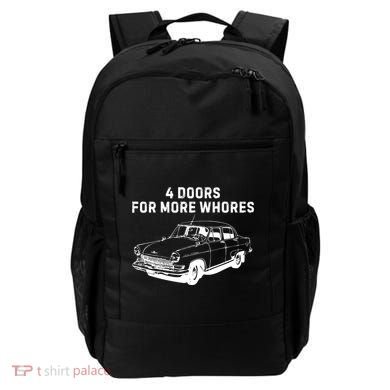 4 Doors For More Whores Funny Muscle Car Backpack