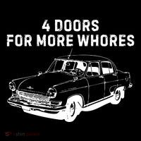 4 Doors For More Whores Funny Muscle Car Ornament thumb 1