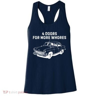 4 Doors For More Whores Funny Muscle Car Women's Tank Top