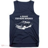 4 Doors For More Whores Funny Muscle Car Tank Top thumb 0