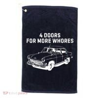 4 Doors For More Whores Funny Muscle Car Golf Towel thumb 0