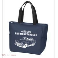 4 Doors For More Whores Funny Muscle Car Tote Bag thumb 3