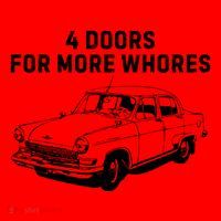 4 Doors For More Whores Funny Muscle Car Santa Hat thumb 1