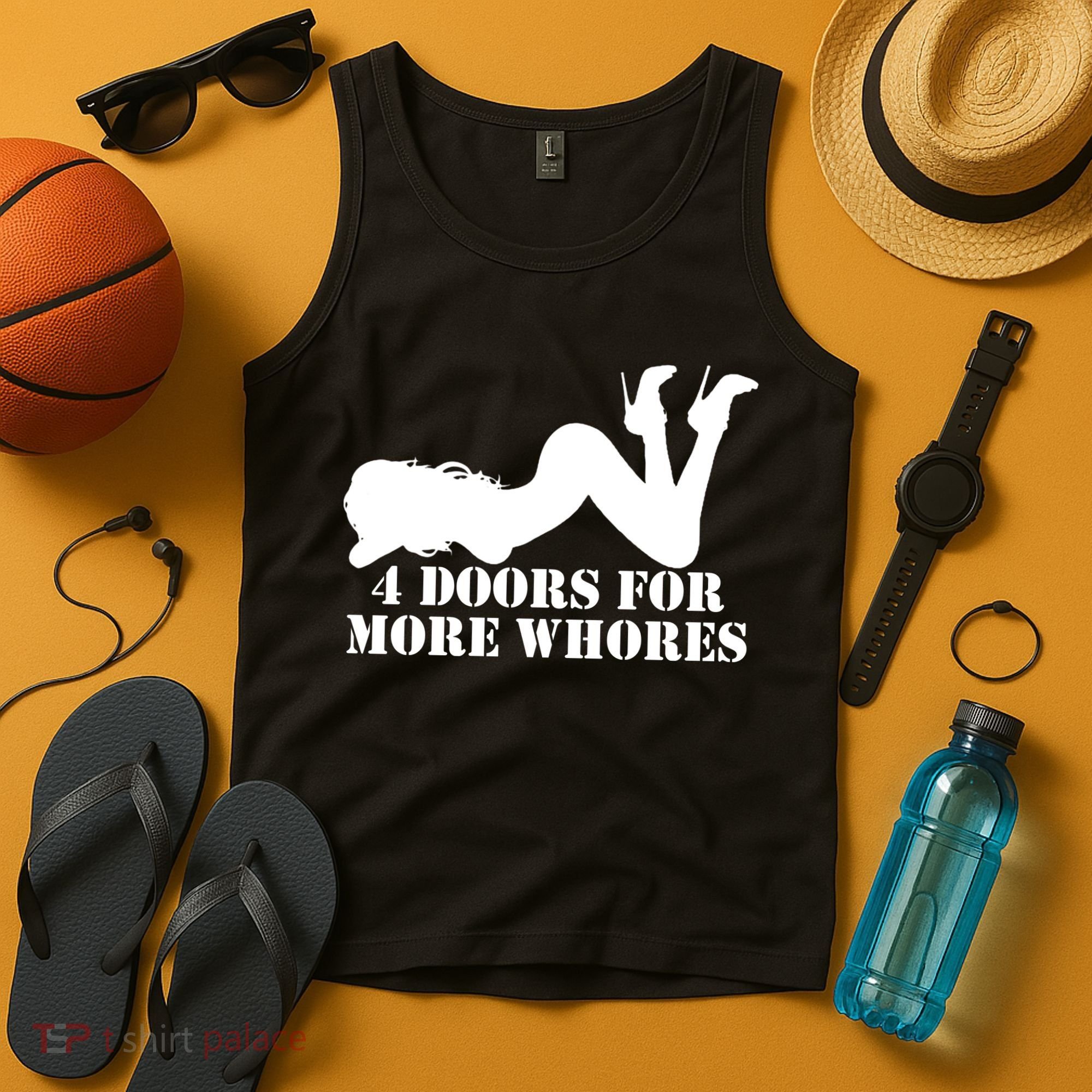 4 Doors For More Whores Funny Stripper Tank Top