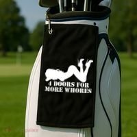 4 Doors For More Whores Funny Stripper Golf Towel thumb 2