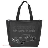 4 Doors For More Whores Funny Muscle Car Tote Bag thumb 0