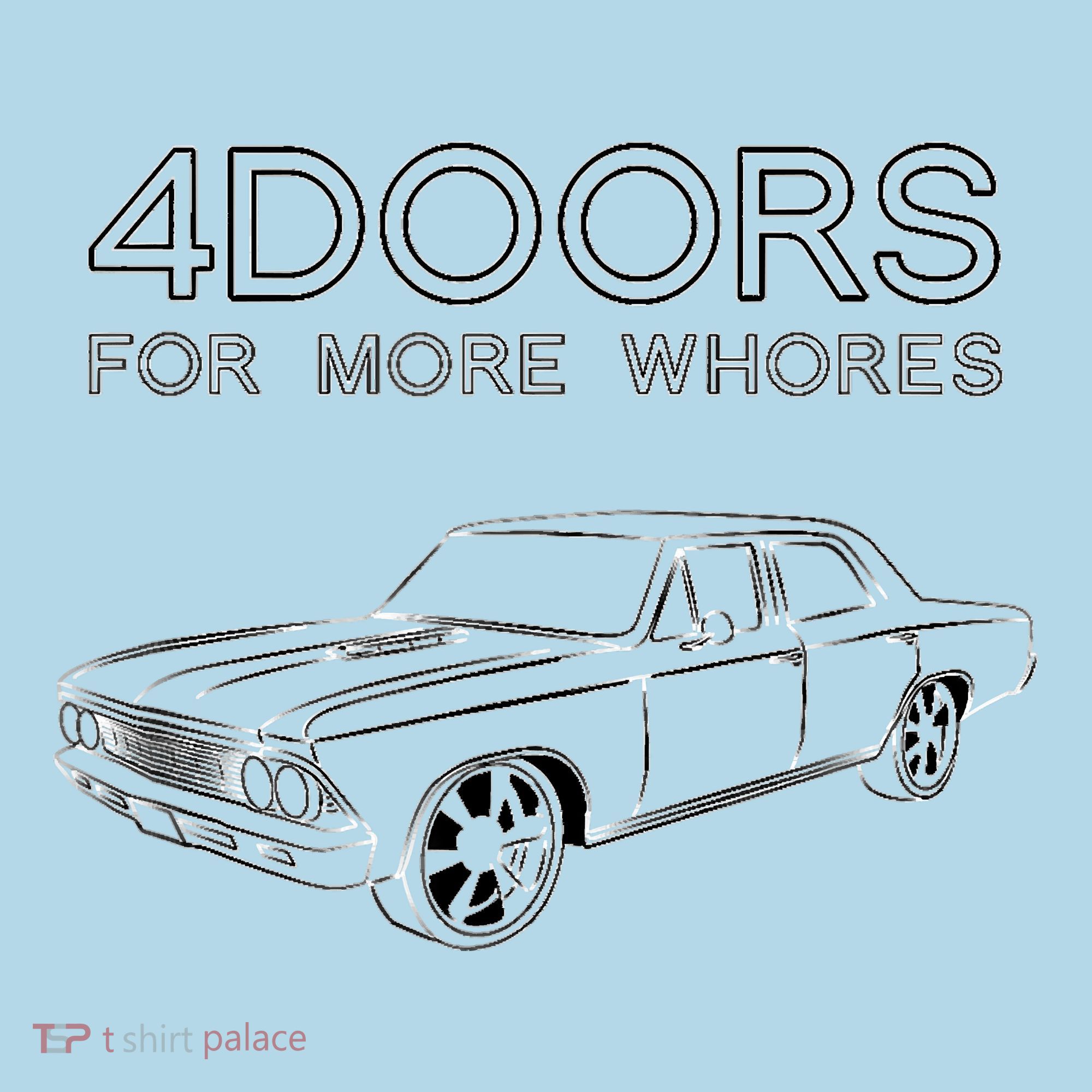 4 Doors For More Whores Funny Muscle Car Visor