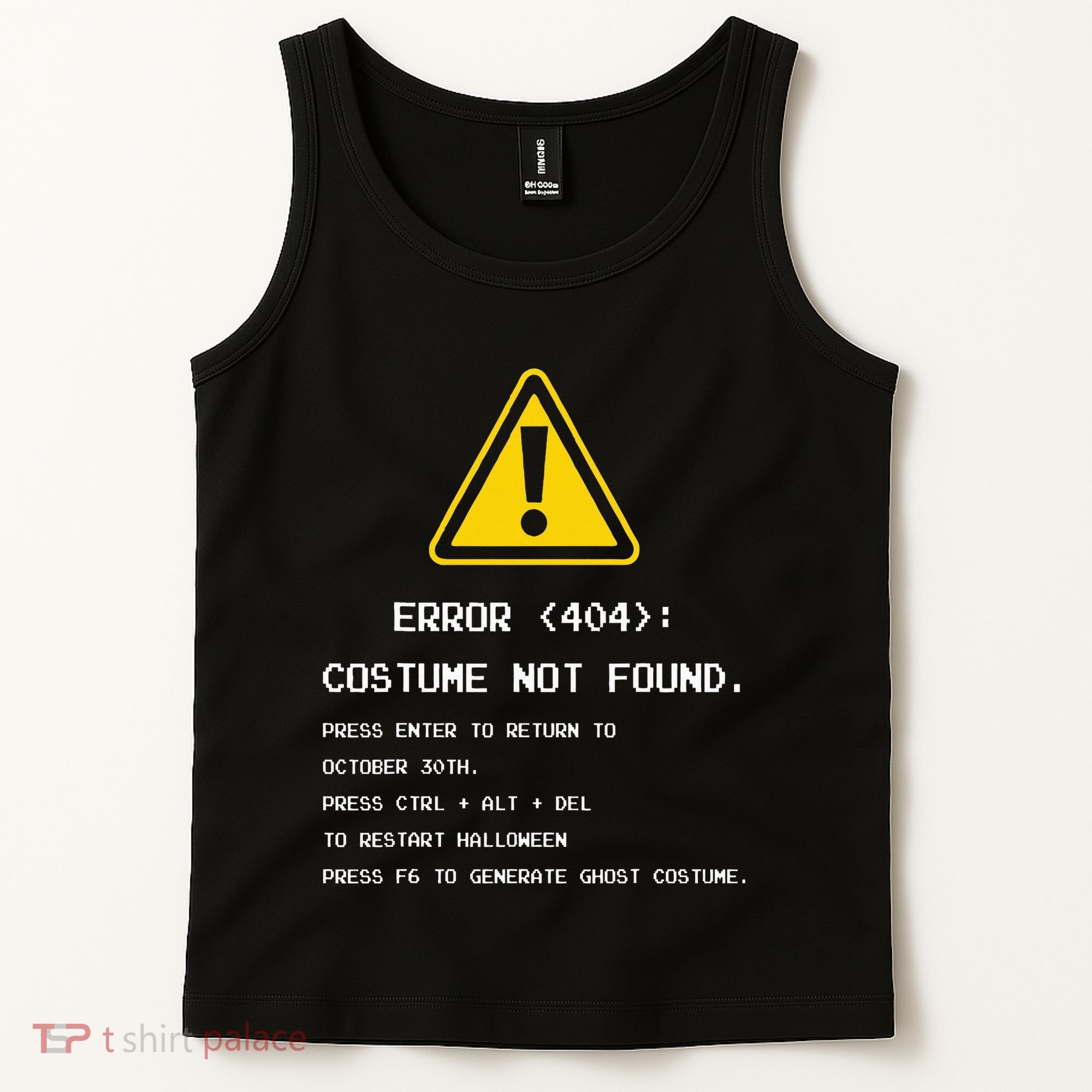 404 Error Costume Not Found Nerdy Geek Funny Computer Tank Top