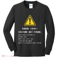 404 Error Costume Not Found Nerdy Geek Funny Computer Kids Long Sleeve Shirt thumb 0