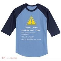 404 Error Costume Not Found Nerdy Geek Funny Computer Raglan Baseball Sleeve Shirt thumb 0