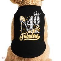 40 & Fabulous 40 Years Old 40th Birthday Diamond Crown Shoes Doggie Tank thumb 0