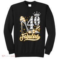 40 & Fabulous 40 Years Old 40th Birthday Diamond Crown Shoes Sweatshirt thumb 0