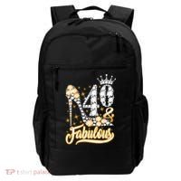 40 & Fabulous 40 Years Old 40th Birthday Diamond Crown Shoes Backpack thumb 0